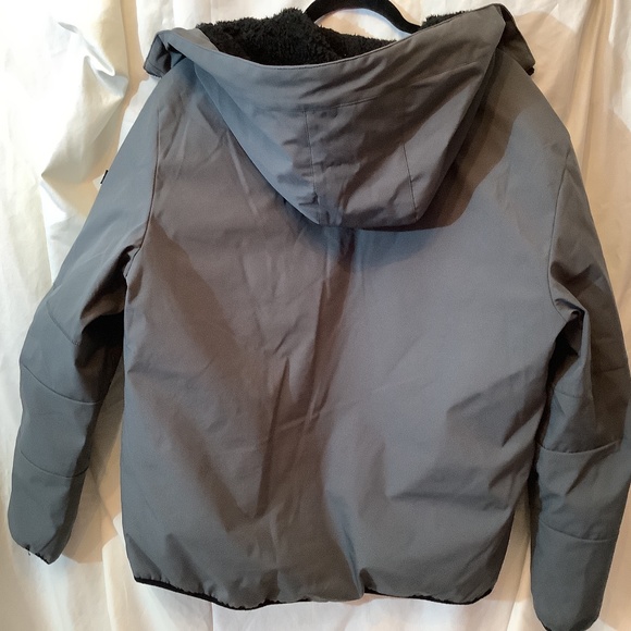 EUC Michael Kors Mens lined jacket hoodie gray puffer - Picture 6 of 15